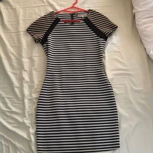 Striped body con dress